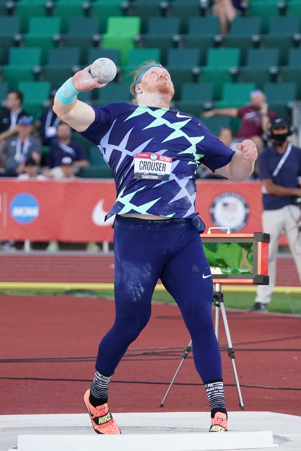 Ryan Crouser, who set a world shot put record at the U.S. Olympic Trials, won the gold medal at the 2016 games in Brazil.