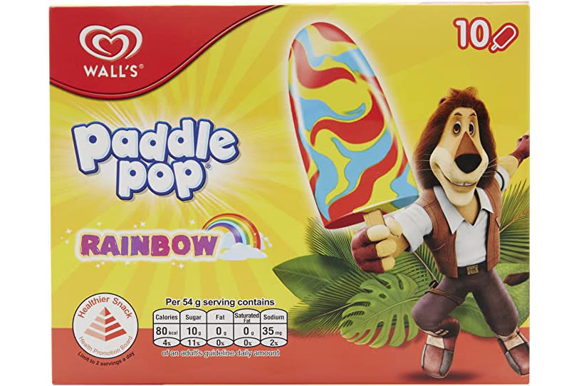 Paddle Pop Rainbow Multipack Ice Cream Stick, 60ml - Frozen. (Photo: Amazon SG)