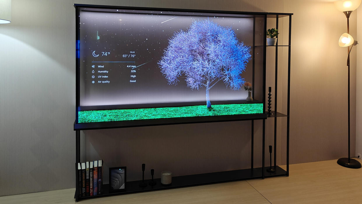  LG OLED T transparent 4K OLED TV. 