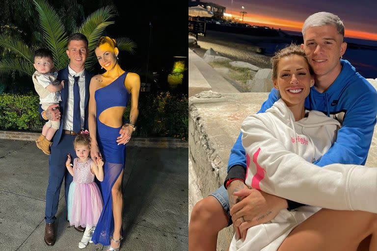 El Colo Ramírez junto a su esposa, Anto Lima, y sus hijos