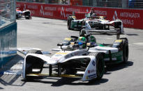 Formula E - FIA Formula E Santiago ePrix - Santiago, Chile - February 3, 2018. Audi Sport ABT Schaeffler driver Luca Di Grassi of Brazil in action during the race. REUTERS/Rodrigo Garrido