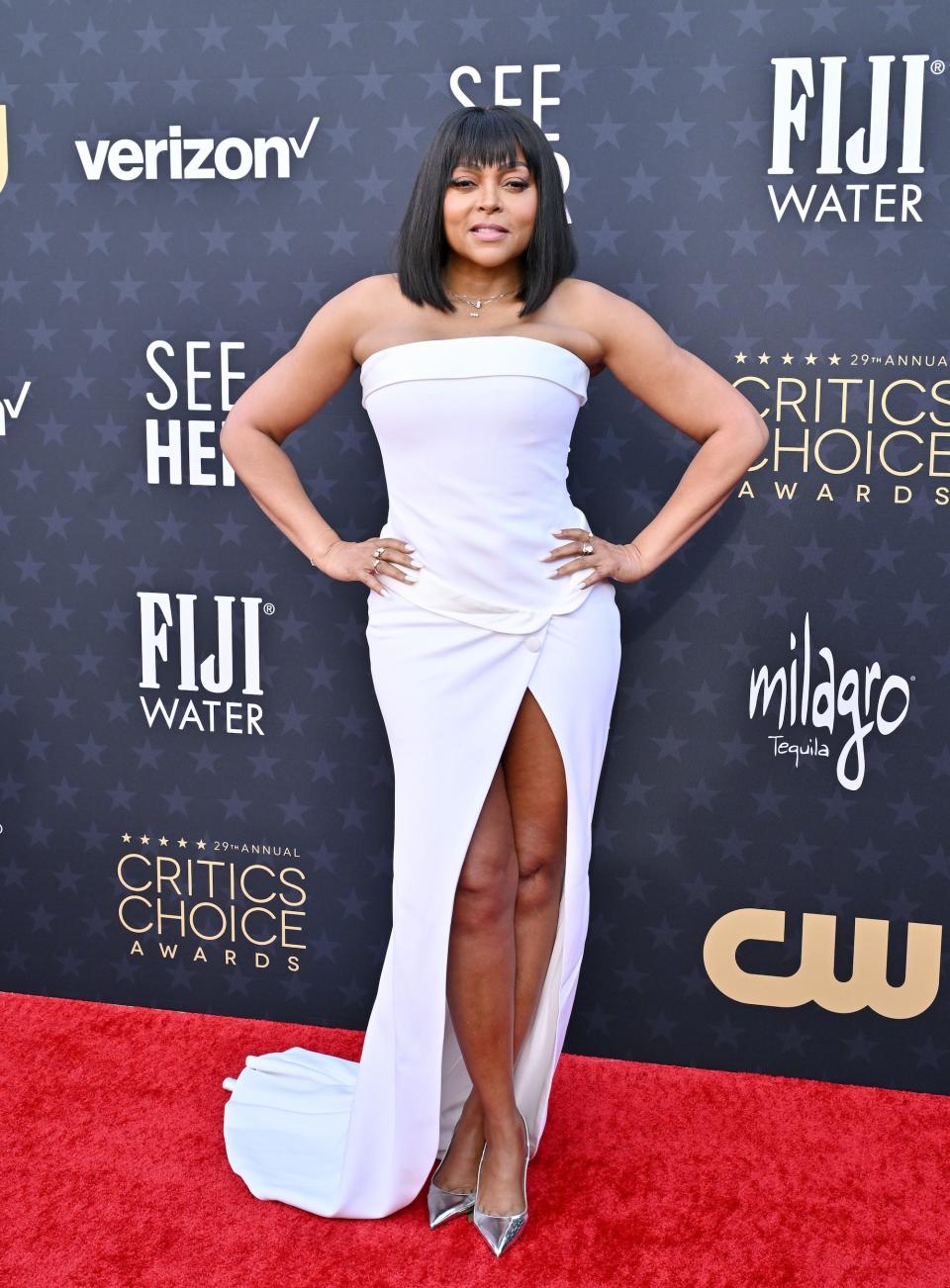 Taraji P. Henson attends the 2024 Critics Choice Awards.