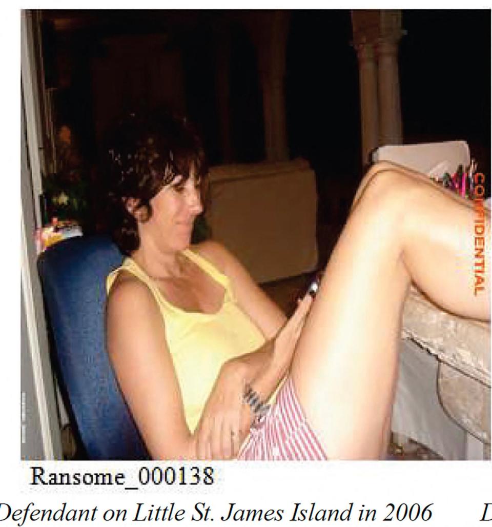 Ghislaine Maxwell on Little Saint James Island in 2006