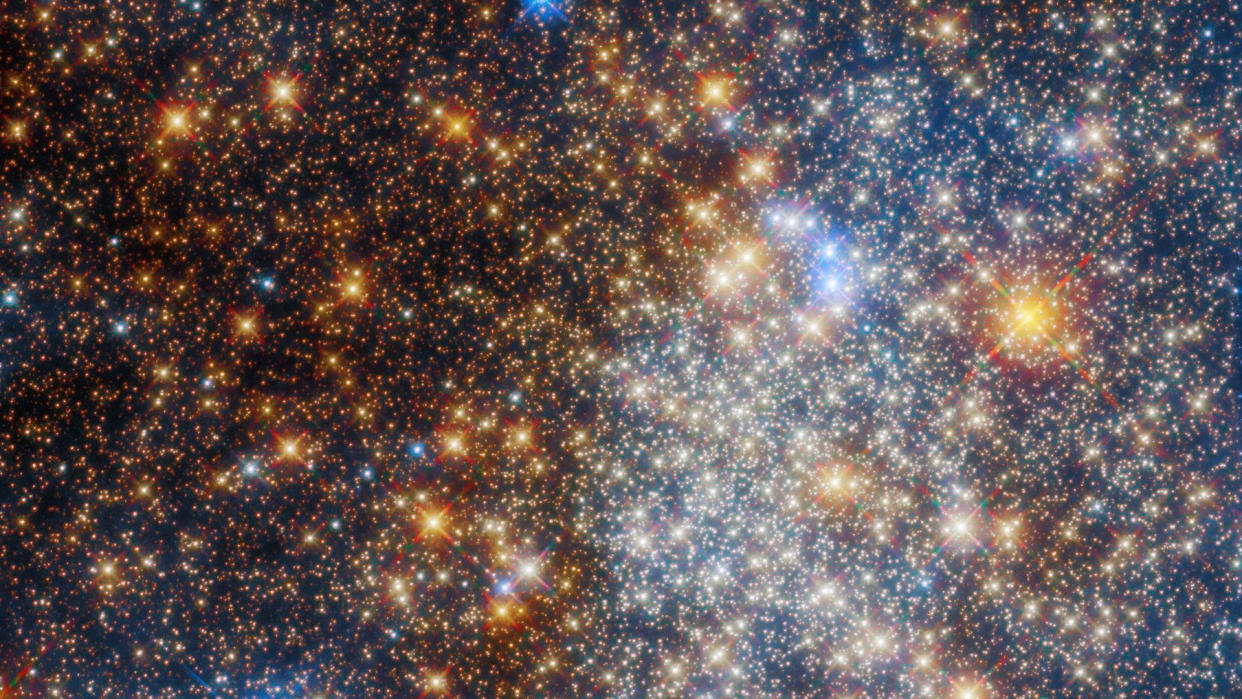  a huge cluster of stars in space, infinitely dense. 