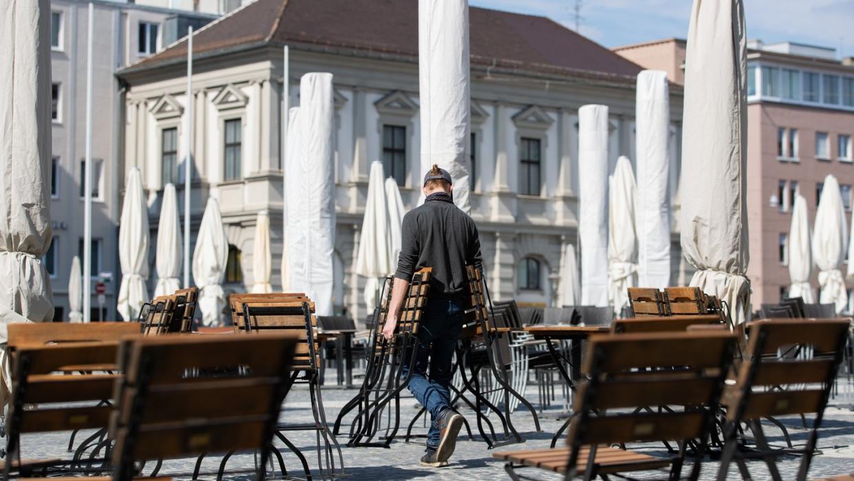 Resuarant in Augsburg. Der zweite Lockdown droht und Gastwirte machen sich Sorgen um ihre wirthschaftliche Existenz.