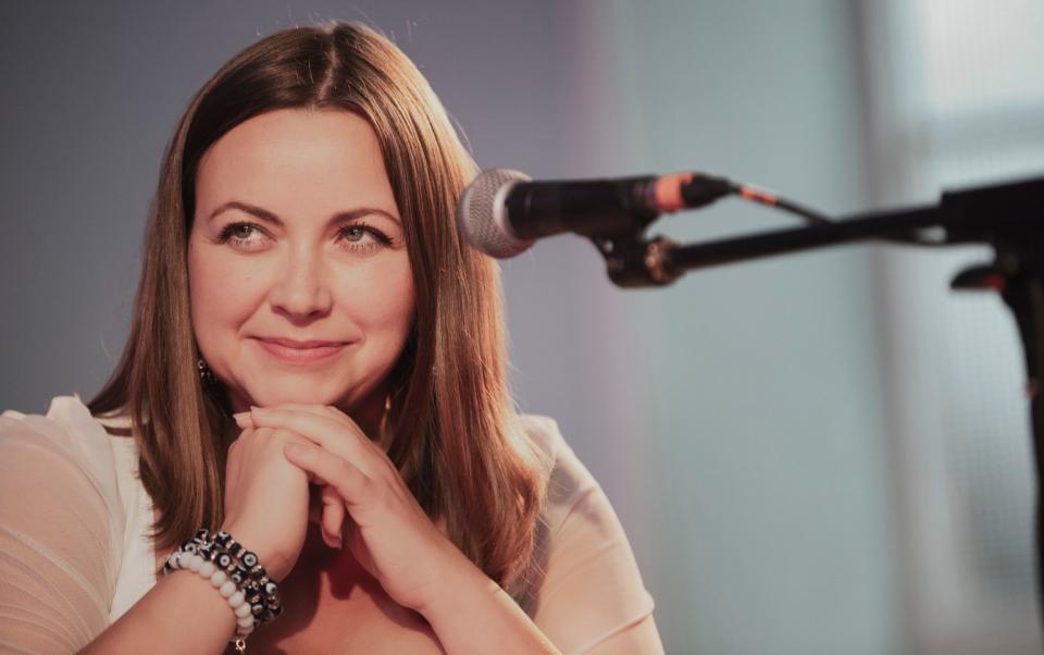 Charlotte Church hosting a talk at Laugharne - Emyr Young