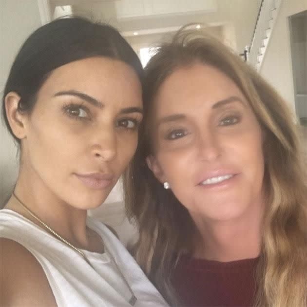 Caitlyn Jenner wished Kim a happy birthday. Source: Instagram