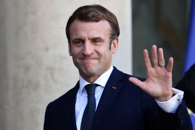 Emmanuel Macron, en décembre 2021 à l'Elysée. (Photo: Sarah Meyssonnier via Reuters)