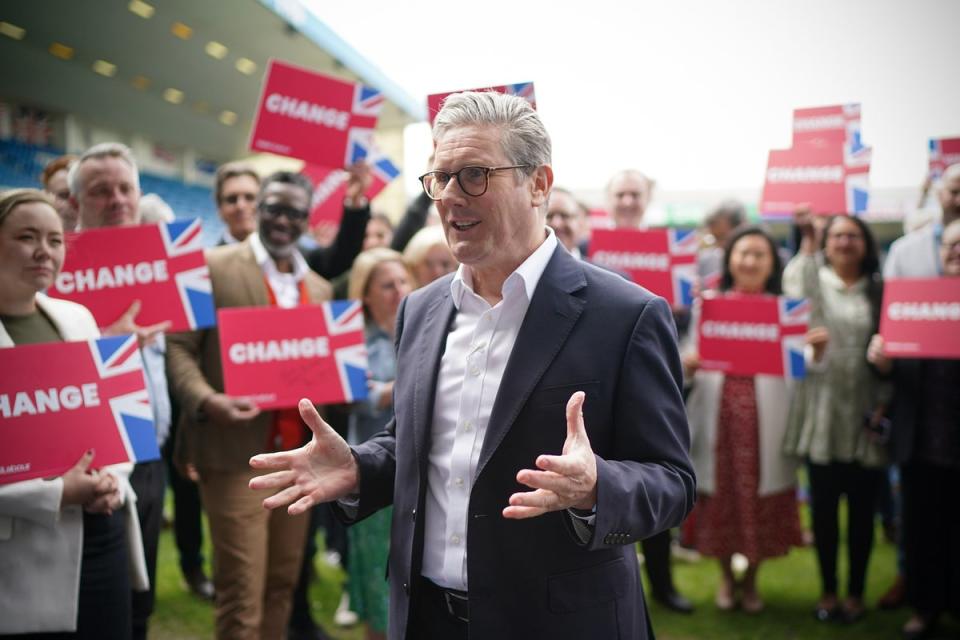 Labour Party leader Sir Keir Starmer on the General Election campaign trail on Thursday (Gareth Fuller/PA Wire)