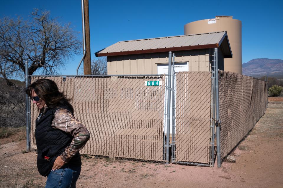 Ginger Somers at the north well, February 4, 2022, in Roosevelt, Arizona.