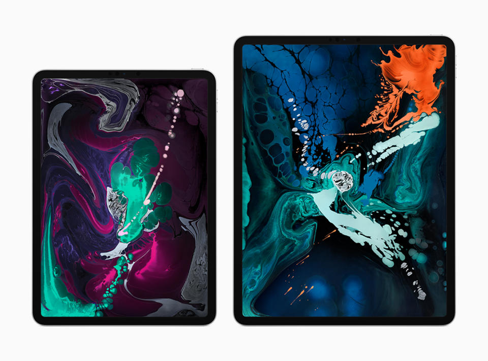 The new iPad Pros in 11-inch and 12.9-inch configurations.