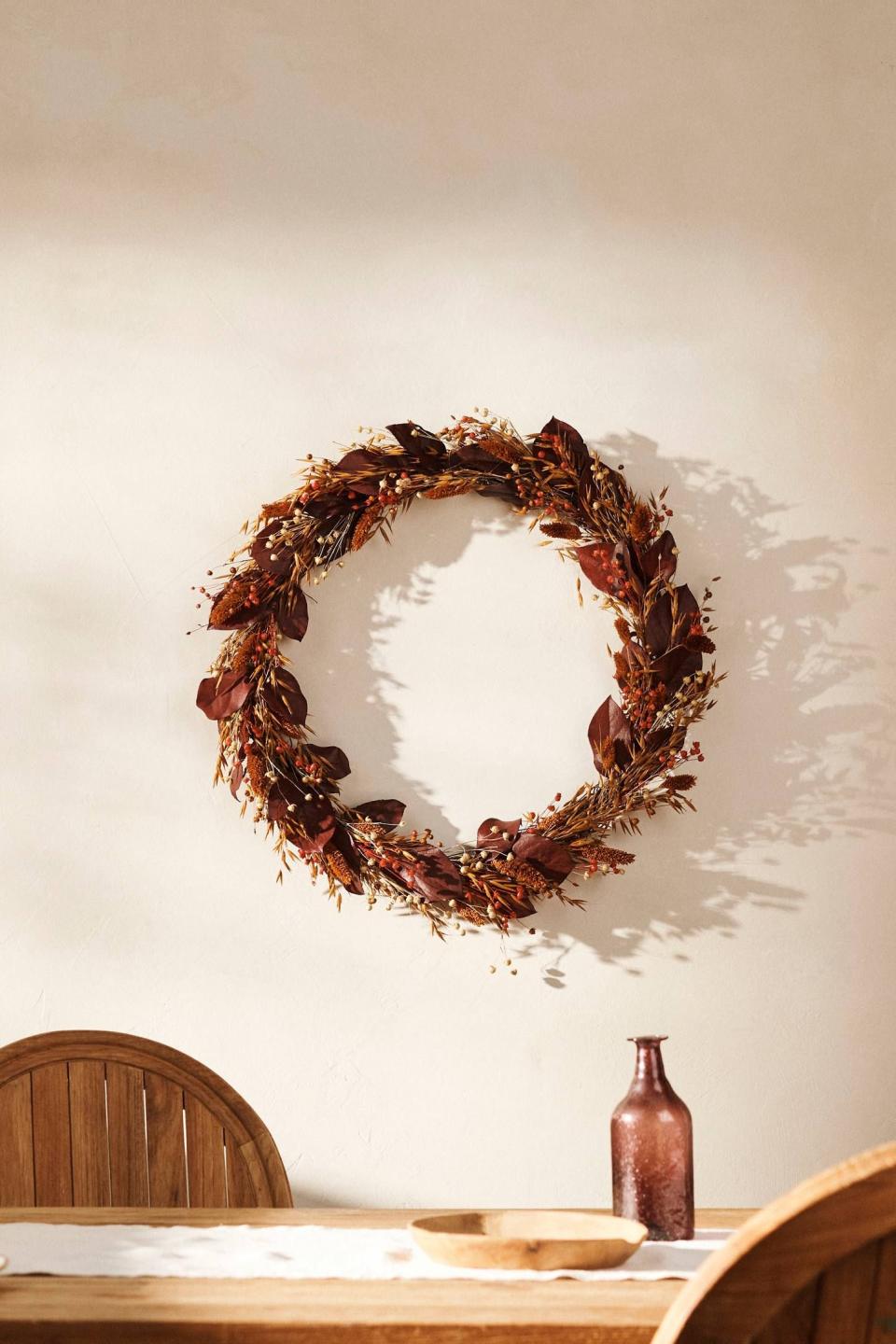 Preserved Oat and Flax Wreath