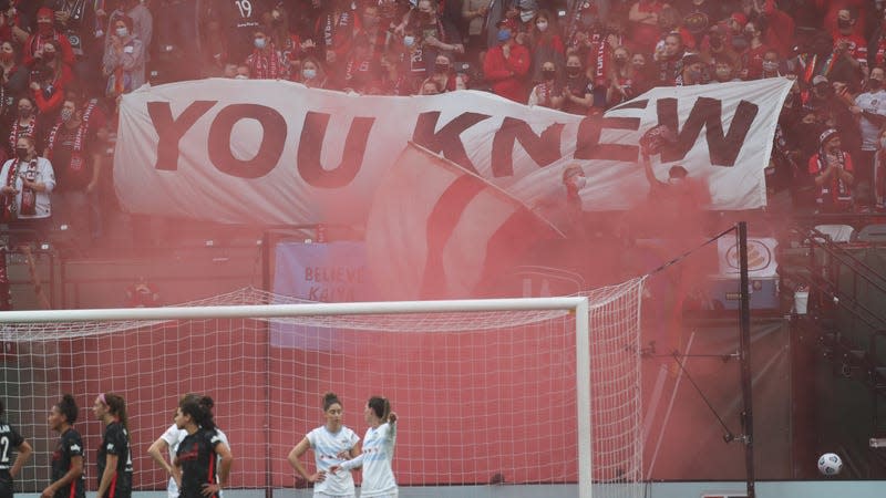 A game between the Chicago Red Stars and Portland Thorns FC on November 14, 2021.