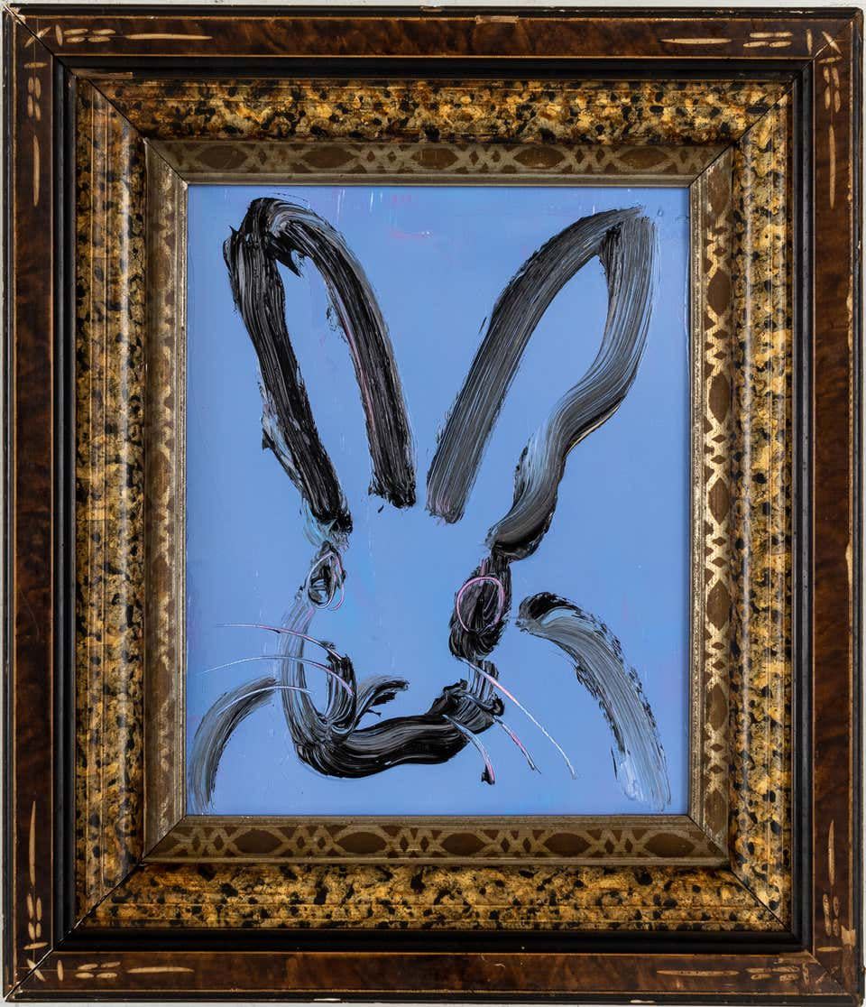 1) Hunt Slonem "Blues" Blue Bunny