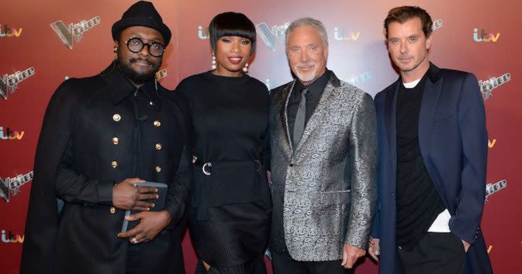 The Voice UK 2017 coaches: Will.i.am, Jennifer Hudson, Sir Tom Jones and Gavin Rossdale (Copyright: WENN)