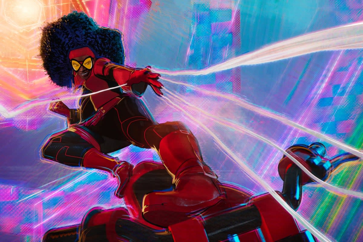 Jessica Drew (Issa Rae) in Spider-Man: Across the Spider-Verse (Columbia Pictures and Sony Pictures)