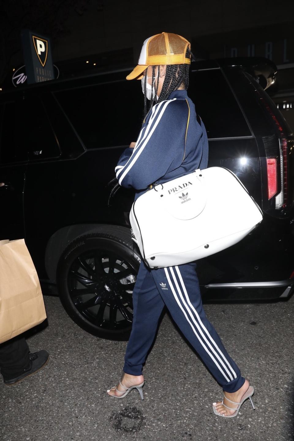 Rihanna wearing Adidas