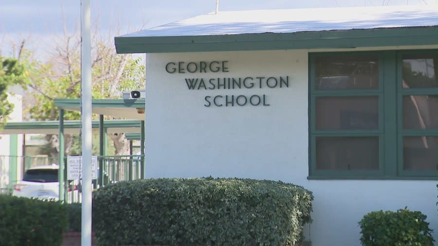 Washington Elementary School in San Gabriel, California. (KTLA)