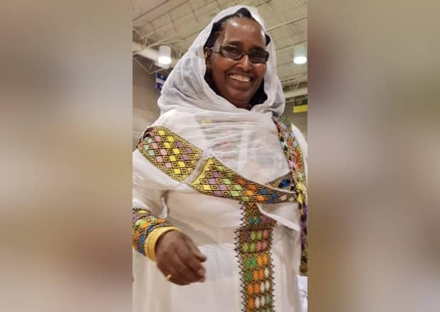 Ghidei Tesfai died from complications related to COVID-19 on April 7, 2021 at Regina General Hospital. The 70-year-old grandmother is being remembered as one of the matriarchs of the Eritrean community in Regina. (Submitted by Asmeret Kifle - image credit)