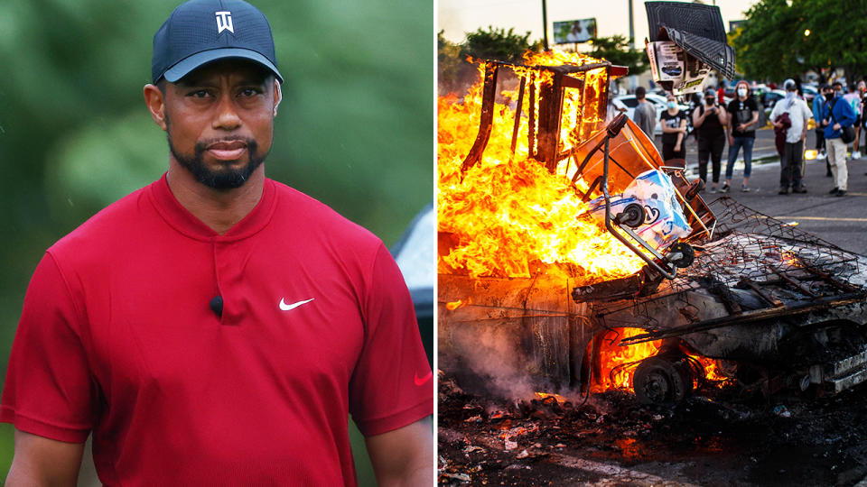 Tiger Woods, pictured here during 'The Match' golf event for charity.