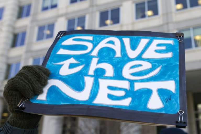 Ahead of a vote by Federal Communications Commission, activists have staged protests arguing that a plan to roll back "net neutrality" rules would kill the open internet