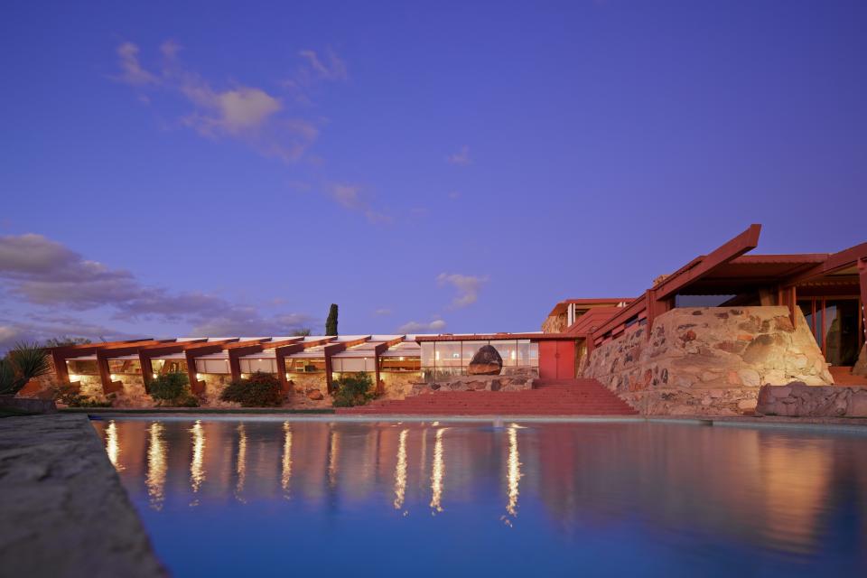 Taliesin West in Scottsdale, Arizona, is where Wright would spend the winter months.