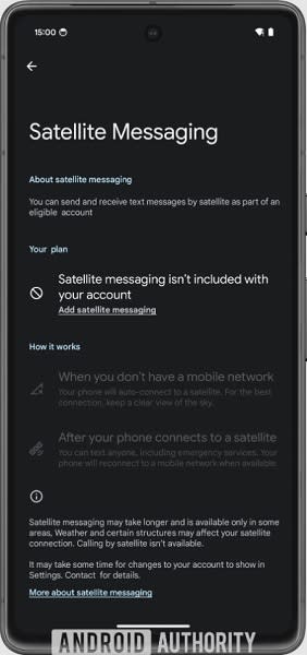 Satellite-based texting in Android 15 might let you talk to everyone