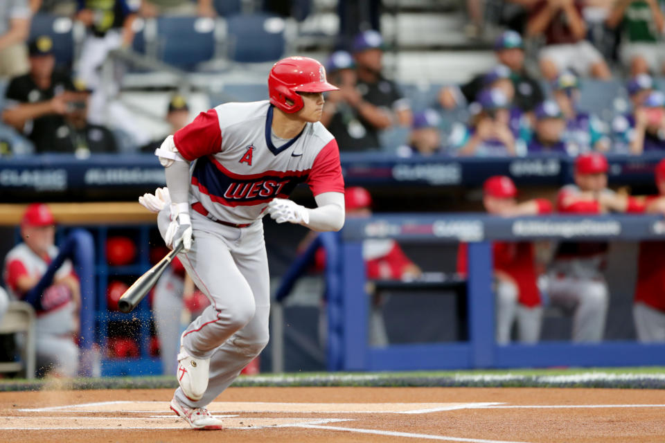 洛杉磯天使二刀流大谷翔平。（Photo by Mary DeCicco/MLB Photos via Getty Images）