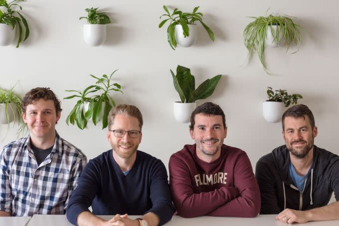 Mux founders Adam Brown, Steven Heffernan, Matt McClure and Jon Dahl