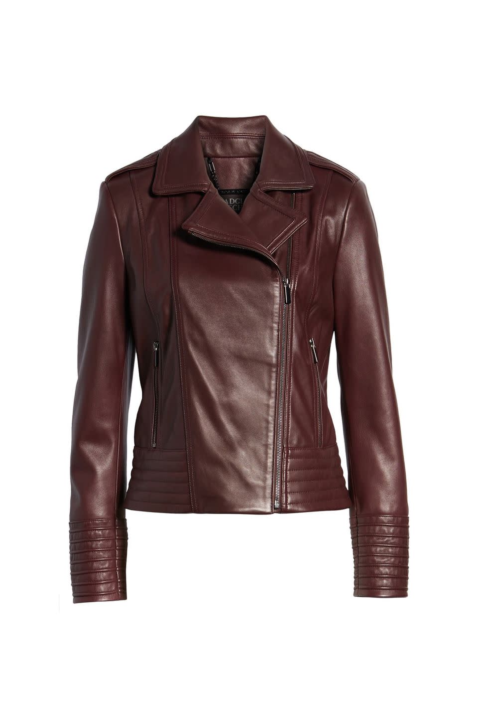 <p><em>Badgley Mischka, $300</em></p><p><a rel="nofollow noopener" href="https://shop.nordstrom.com/s/badgley-mischka-gia-leather-biker-jacket/4653353" target="_blank" data-ylk="slk:SHOP IT;elm:context_link;itc:0;sec:content-canvas" class="link ">SHOP IT</a></p><p>Originally $495</p>