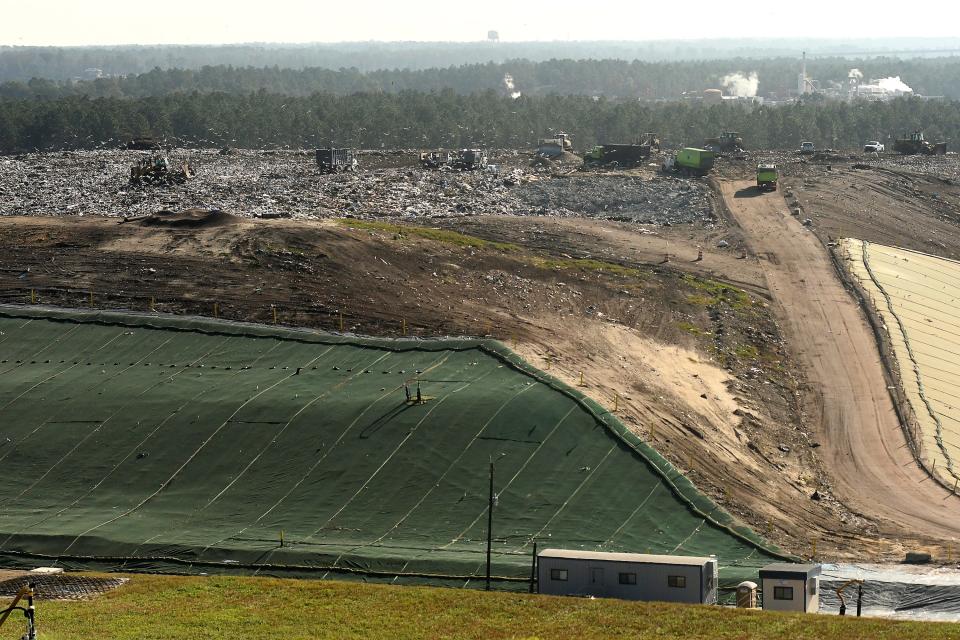 Crews work at the New Hanover County Landfill off US 421 Friday Dec. 16, 2022 in Wilmington, N.C. KEN BLEVINS/STARNEWS