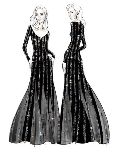 <p>Courtesy of La Ligne</p> Adele's custom La Ligne gown.