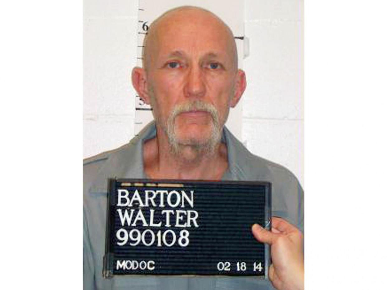 FILE - This Feb. 18, 2014, file photo, released by Missouri Department of Corrections, shows death row inmate Walter Barton, convicted of killing an 81-year-old mobile home park manager nearly three decades ago now faces execution in May. The Missouri Supreme Court on Tuesday, May 13, 2020, set a May 19, execution date for Barton (Missouri Department of Corrections via AP, File): Associated Press