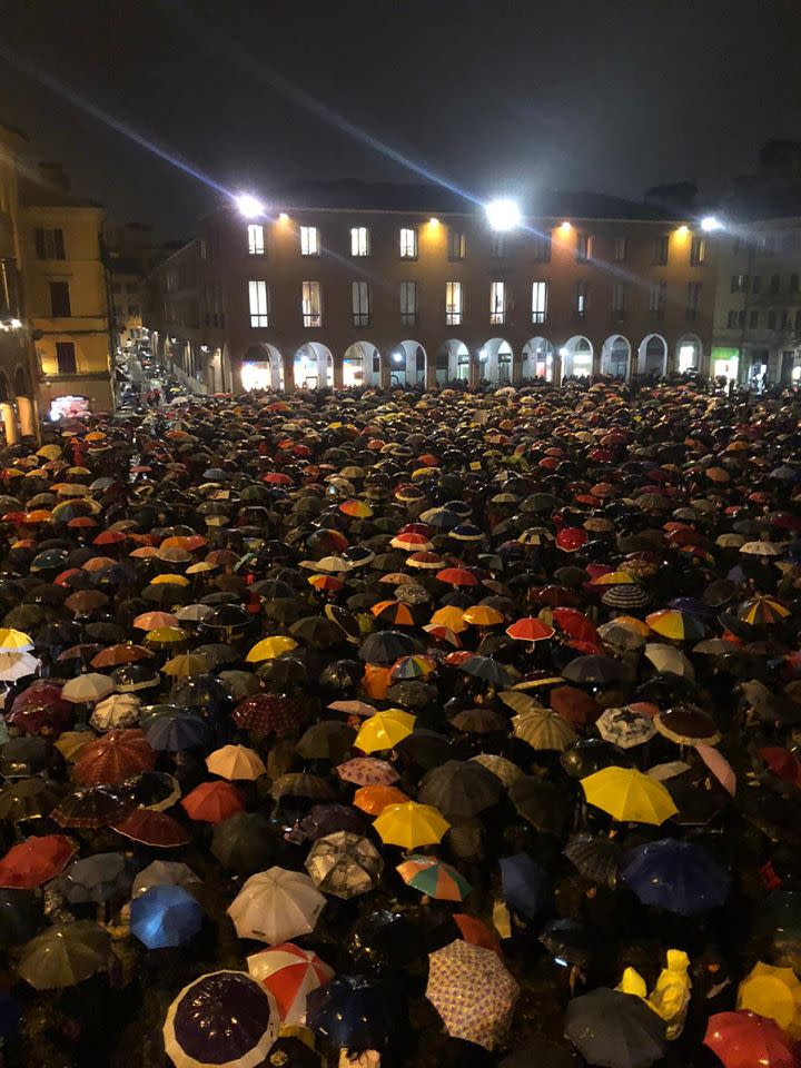 Le Sardine a Modena. Fonte: Facebook