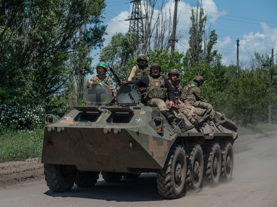 Ukrainian forces in Donetsk (Iryna Rybakova via AP)