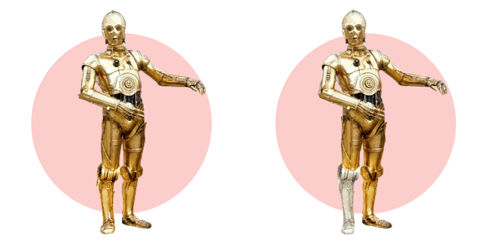 C-3PO Has a Silver Leg