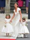 <p>Kate Middleton infused the wedding industry with a full dose of tradition when she married Prince William at Westminster Abbey in 2011. Pippa Middleton's maid of honor white dress reignited the age-old trend of all-white bridal party fashion.</p>