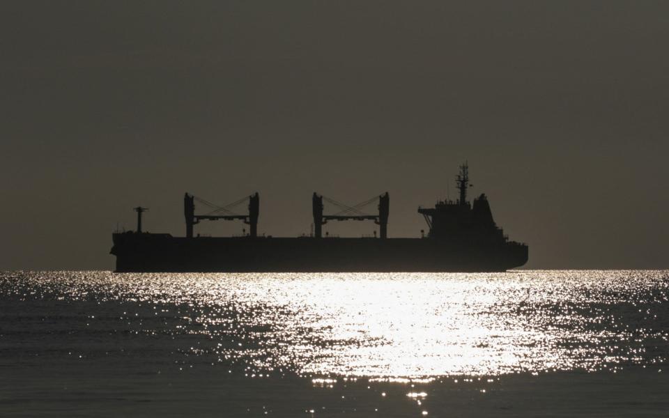 The bulk carrier Rojen leaves the sea port in Chornomorsk - Reuters