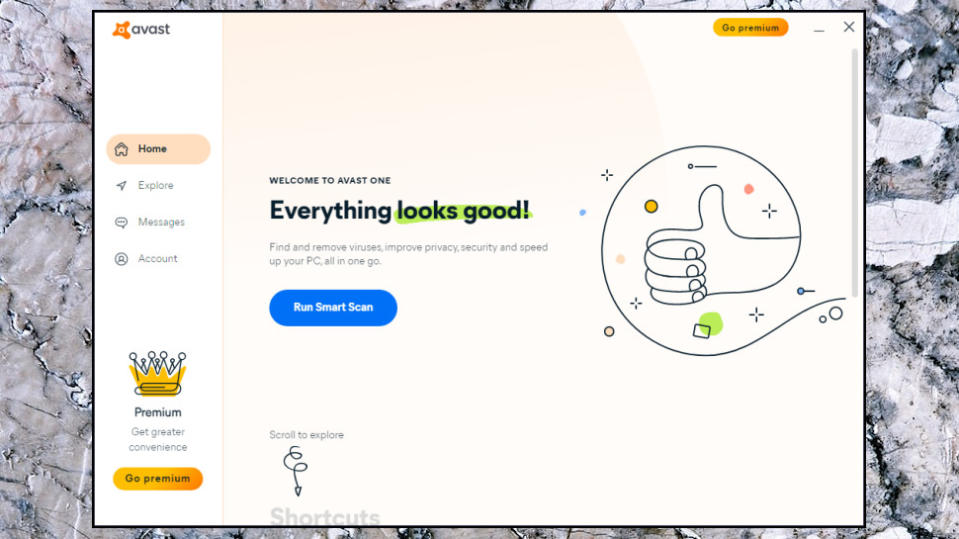 Avast One home screen captured during testing