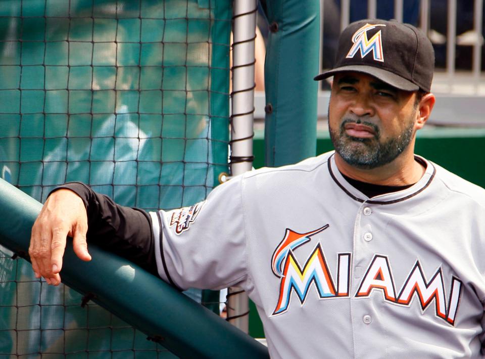 Ozzie Guillen as Marlins manager on Aug. 3, 2012. Guillen led the White Sox to the 2005 World Series title.