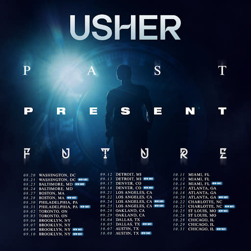 Usher Past Present Future tour dates