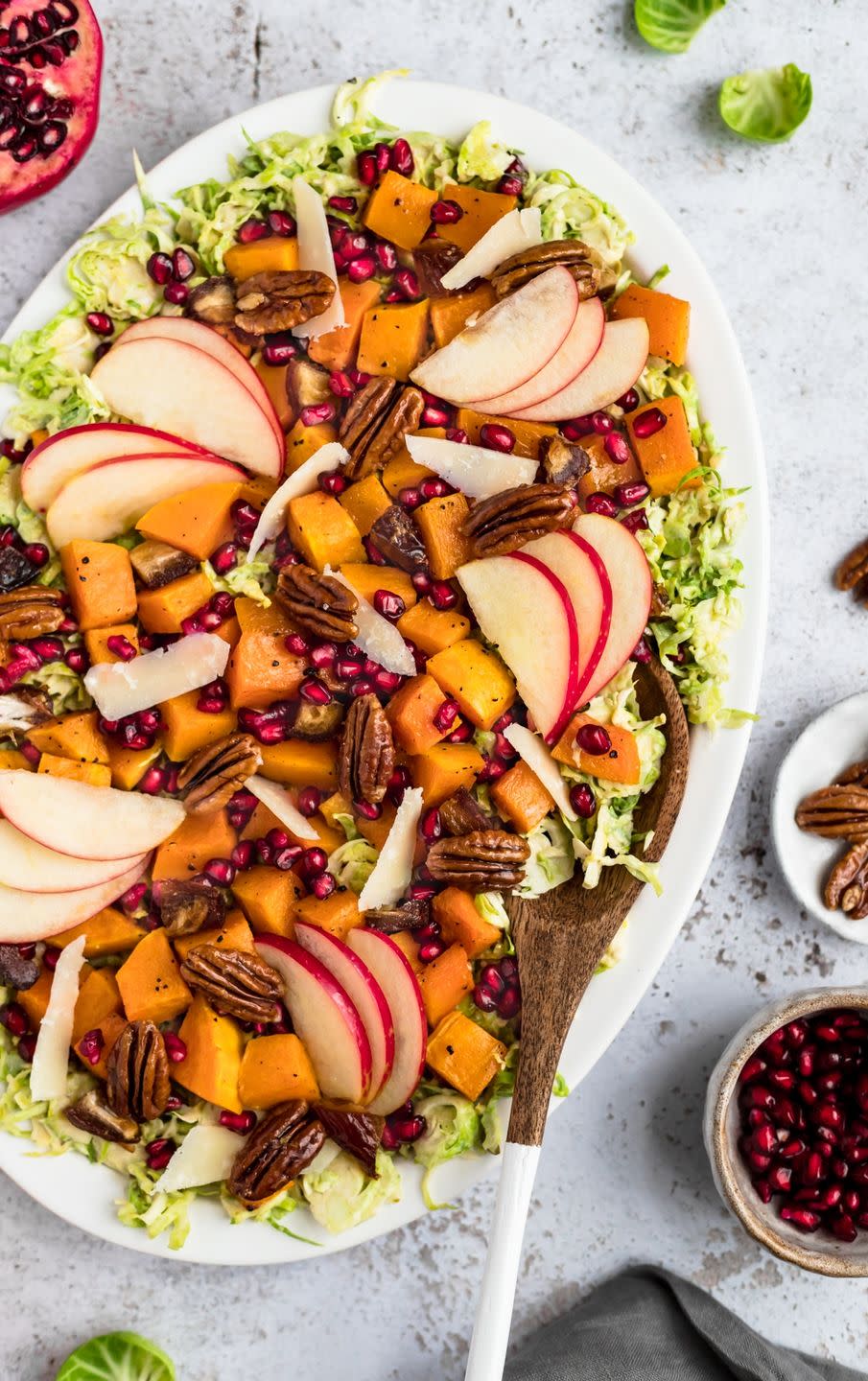 Butternut Squash and Brussels Sprouts Caesar Salad