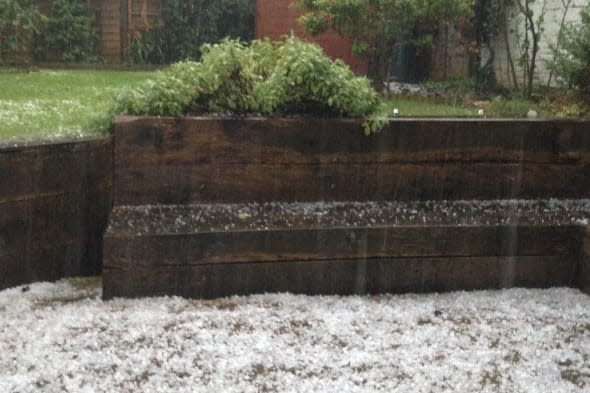 Hail and thunderstorms described as a 