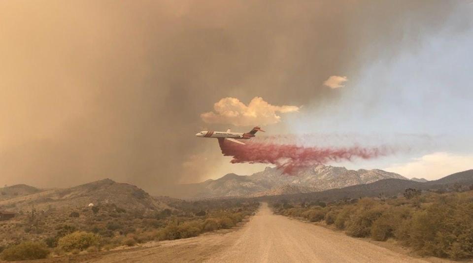 The York Fire exploded to 70,000 acres on Sunday after it was first reported on Friday in the Mojave National Preserve, southeast of Interstate 15 and near Mountain Pass.