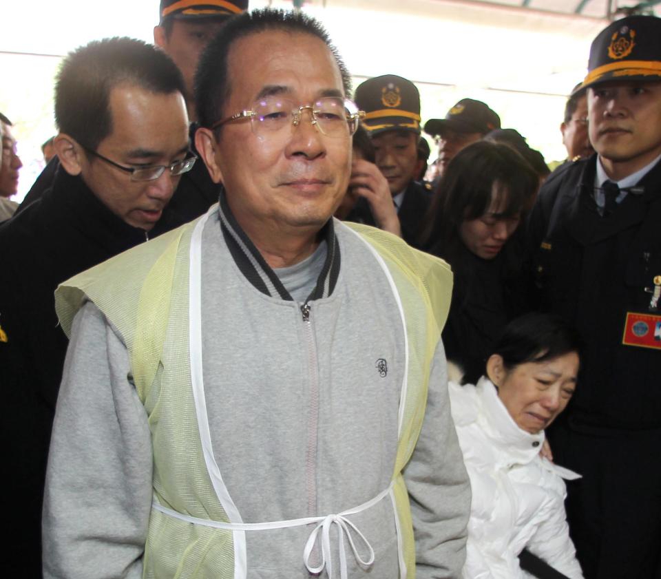 Taiwan's jailed former President Chen Shui-bian in 2012.