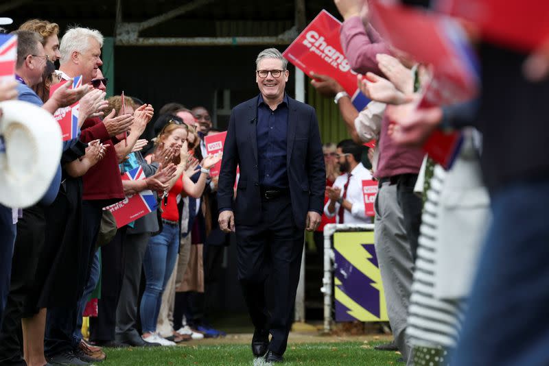 British opposition Labour Party leader Keir Starmer attends a Labour general election campaign event, in Hitchin