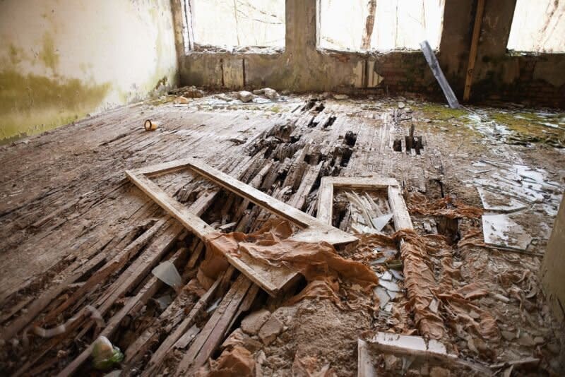 Vista del interior del edificio de cultura "Energetic" abandonado en Prípiat, cerca de la central nuclear de Chernóbil, en la Zona de Exclusión, Ucrania (Foto: Vitaliy Holovin / Corbis a través de Getty images).