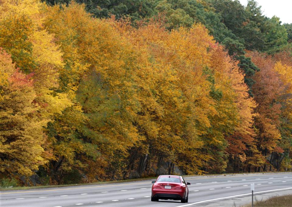 Early fall foliage around Route 295 in Cumberland, RI.