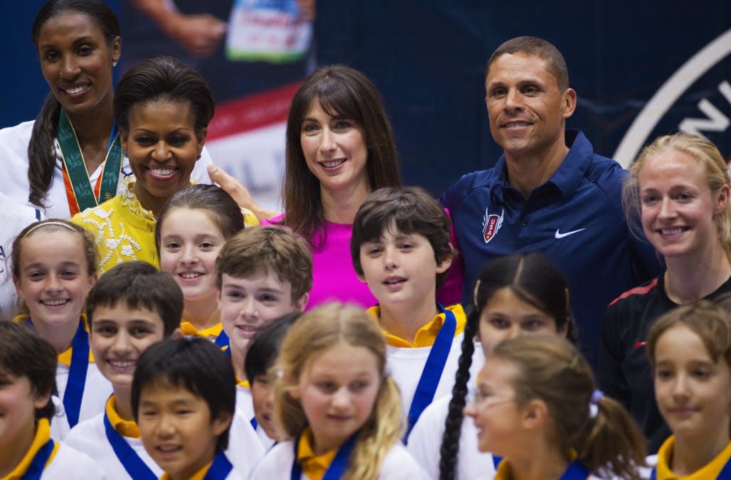 From left: Former WNBA basketball player