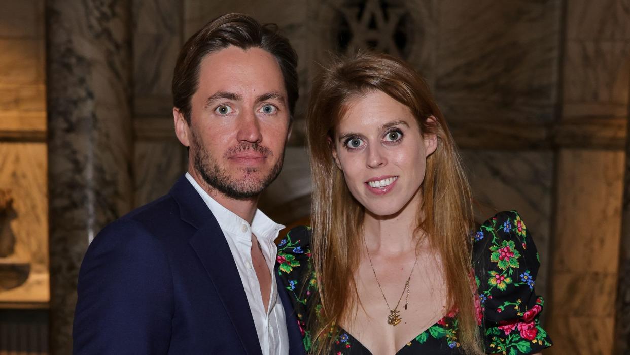 Edoardo Mapelli Mozzi and Princess Beatrice of York attend the private view for 